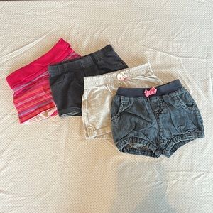 Bundle 4 pairs of 24 mo girls shorts